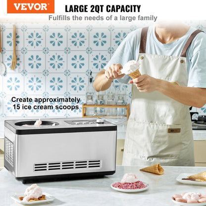 Automatic Ice Cream Maker With Built-in Compressor