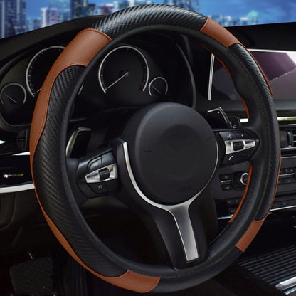 Car Steering Wheel Cover Elastic Rimless Leather