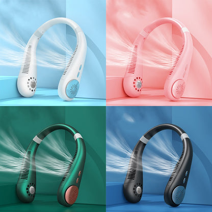 Rechargeable Portable Mini Leafless Halter Fan