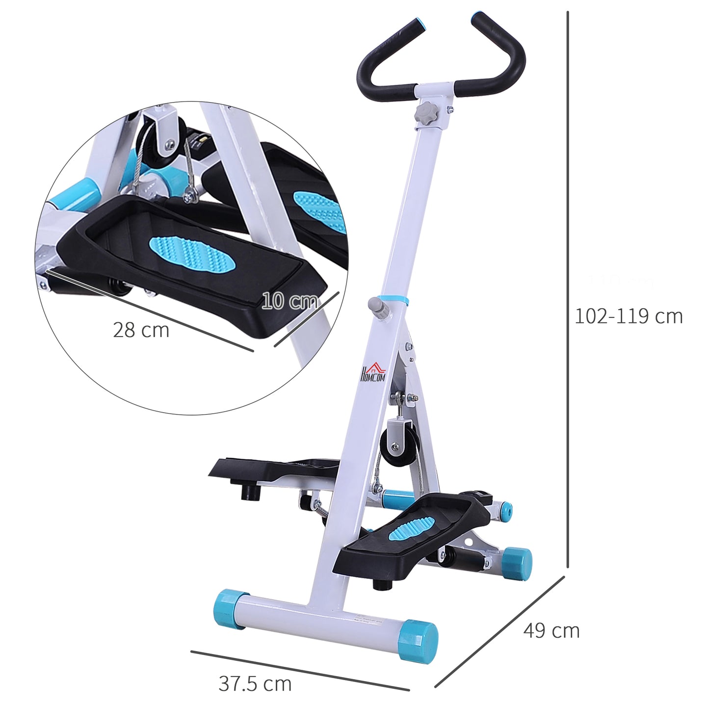Stepper W/ Handle Hand Grip Workout