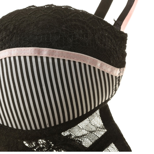 Simple Lace Bow Ladies Bra Set