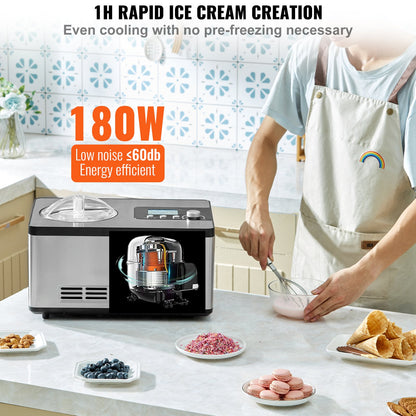 Automatic Ice Cream Maker With Built-in Compressor