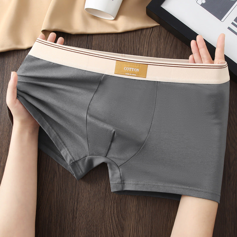Men's Cotton Antibacterial Boxers Breathable Underwear