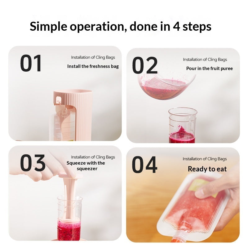 Household Kitchen Baby Food Maker And Fruit Puree Press For Storage