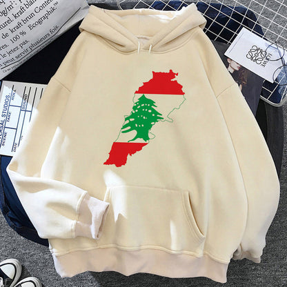 Lebanon Hoodie Clothes For Teens Soft Fabric
